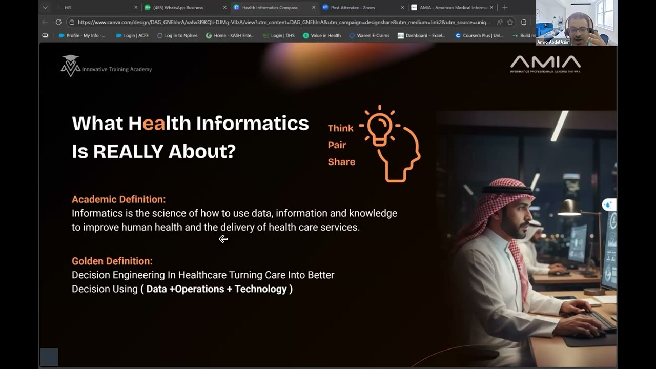 وبينار مجاني عن Health Informatics | من النظرية للتطبيق العملي