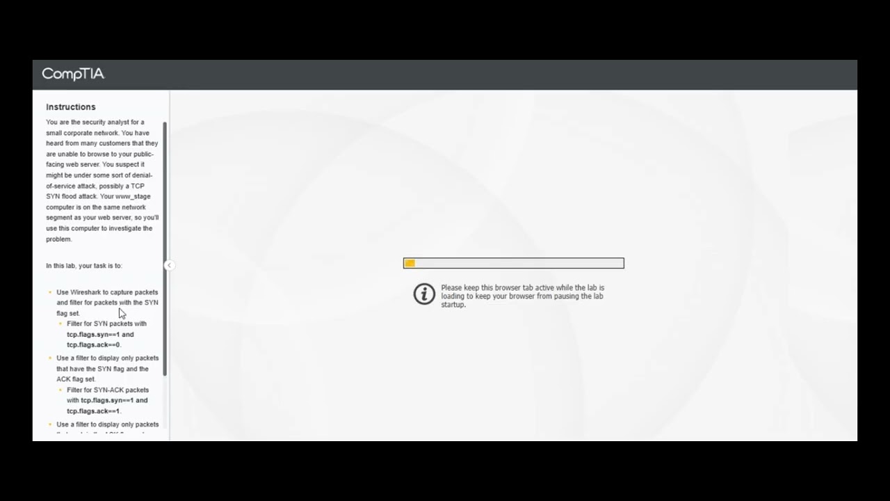 Testout | Network + | 9.2.6 Lab: Analyze a DDoS Attack