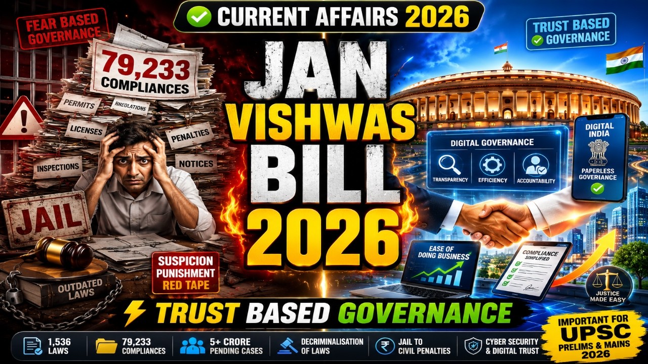Jan Vishwas Bill 2026 Explained | Trust-Based Governance Revolution | UPSC Current Affairs 2026
