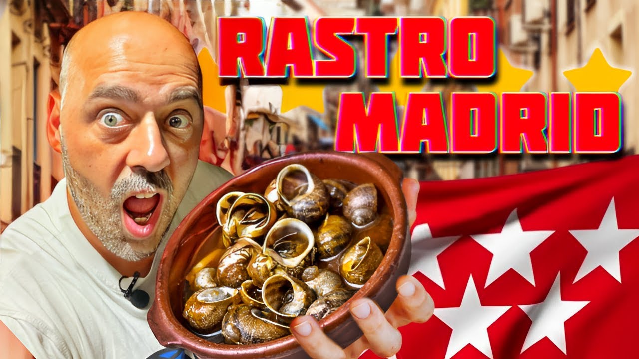 &iexcl;&iexcl;COMIENDO hasta REVENTAR en el RASTRO de MADRID!!  Ruta  CASTIZA TRADICIONAL