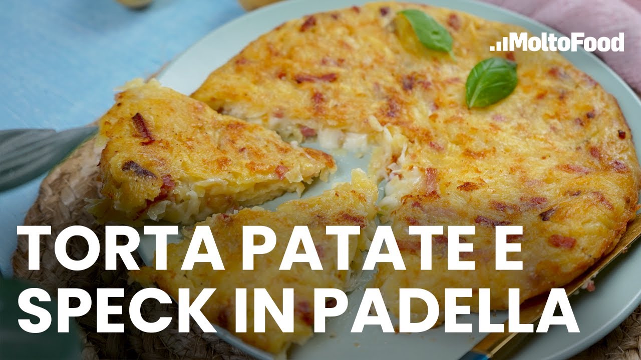 Torta di patate e speck in padella, pronta in pochi minuti e senza cuocere le patate