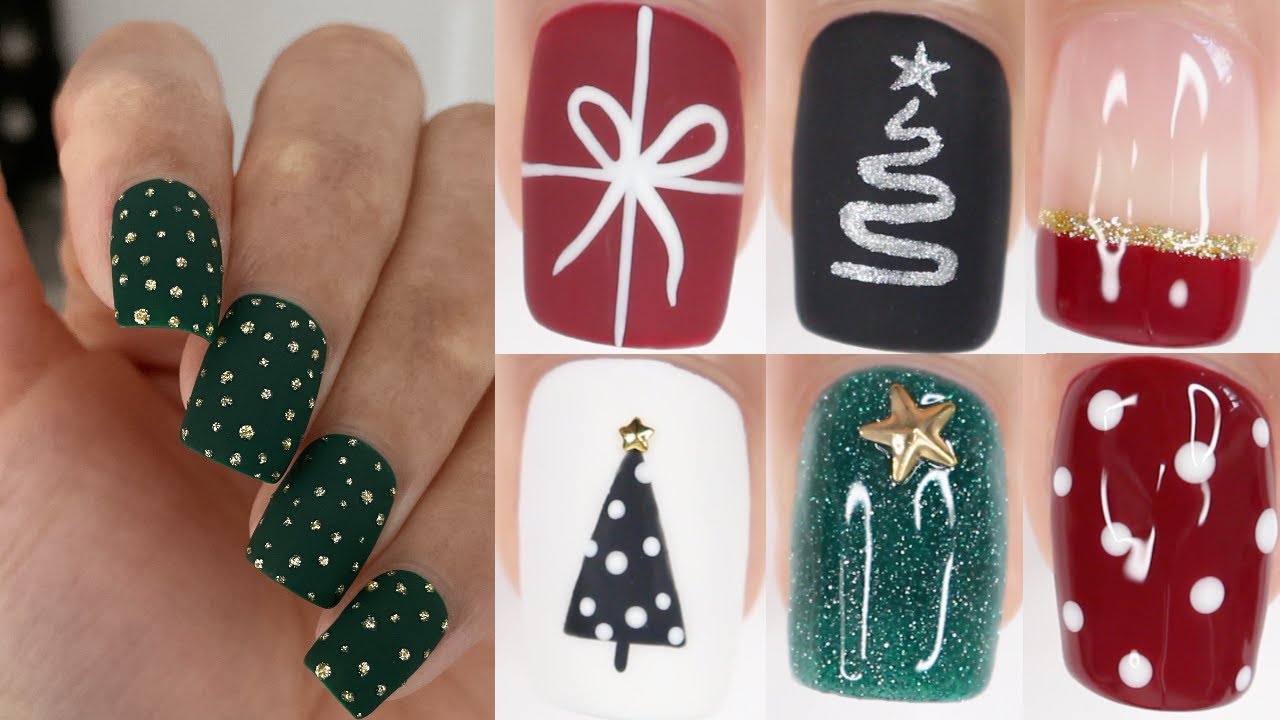 CHRISTMAS NAIL DESIGNS | Christmas nail art compilation using gel polish at home