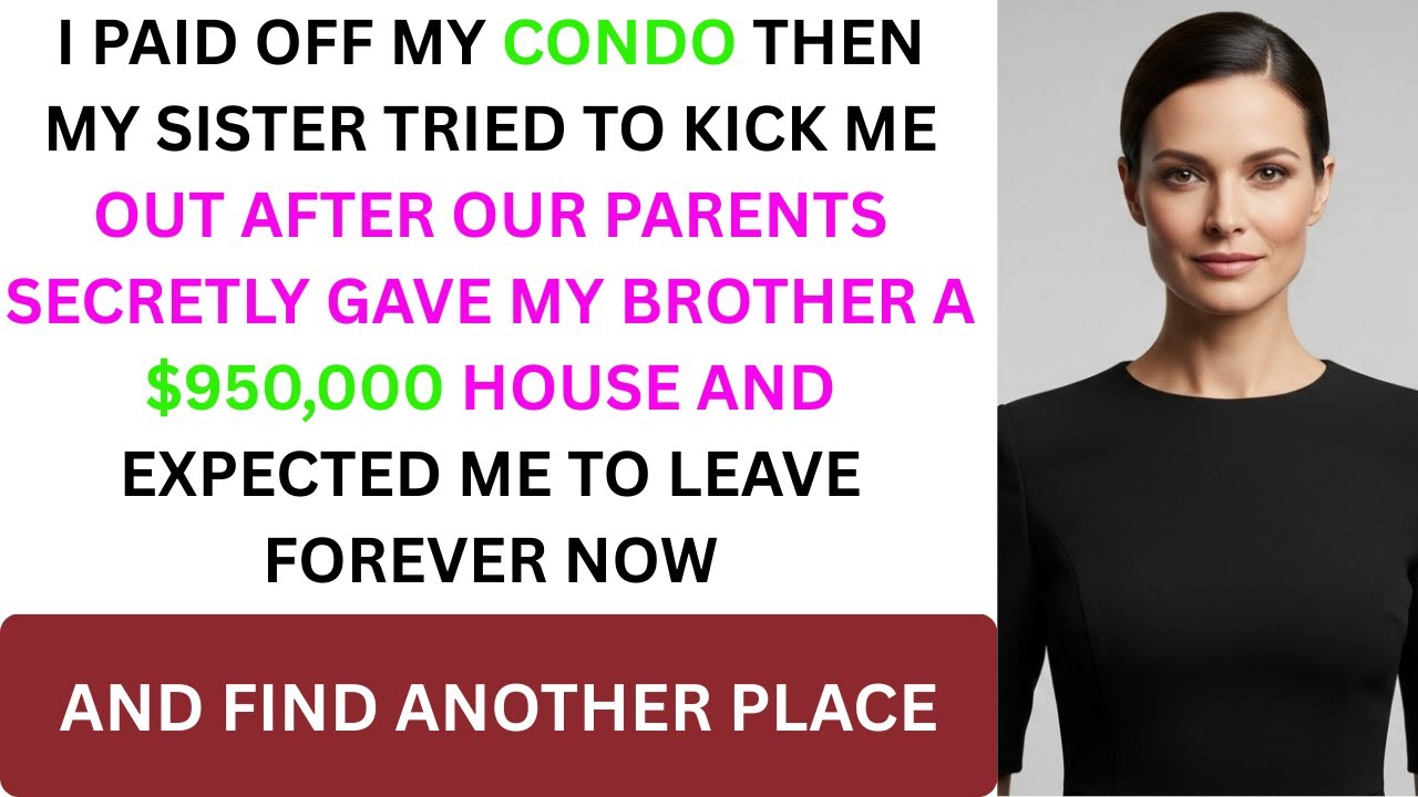 👉 After I Paid Off My Condo, My Sister Tried To Kick Me Out — She Didn’t Expect This Ending....