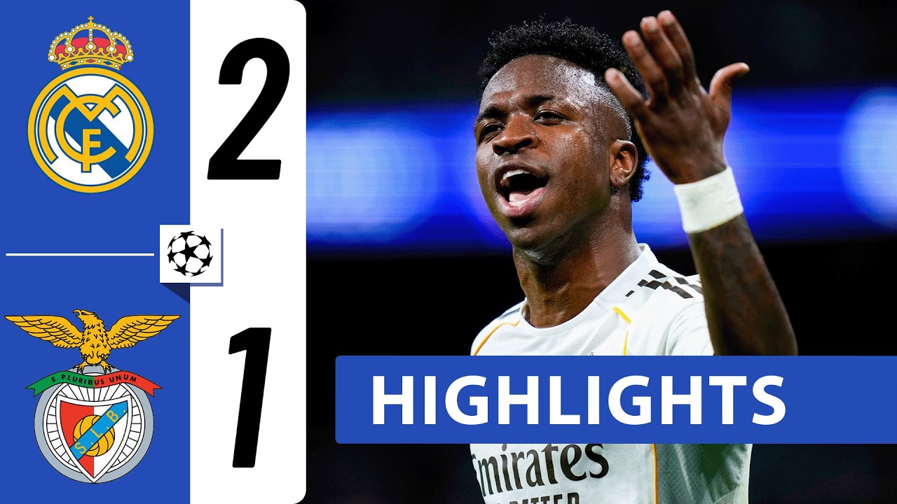 Real Madrid 2 vs 1 Benfica | All Goals and Highlights | UEFA Champions League