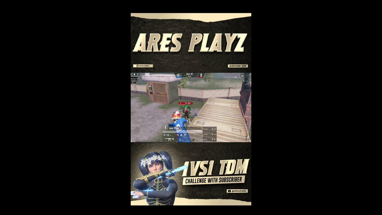 1v1 TDM WITH SUBSCRIBERS🔥🔥|| BOOM BAAM STREAM WITH @ARESPLAYZ 💥