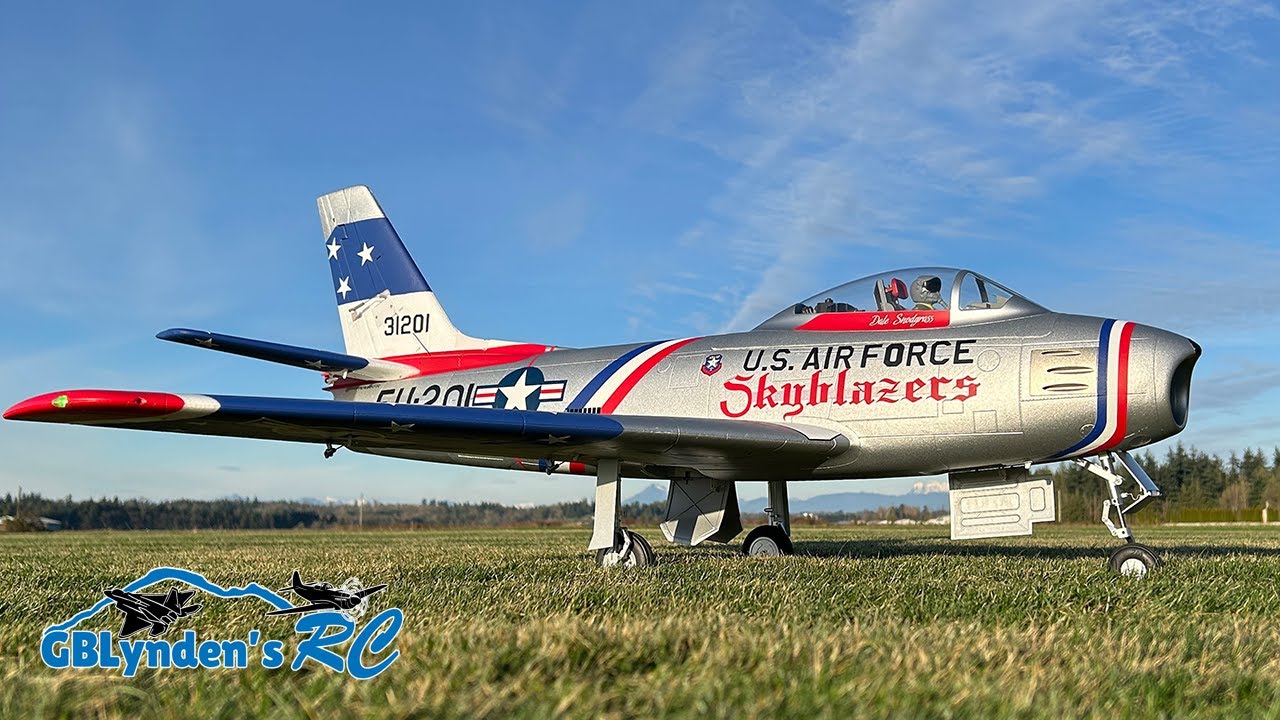 Первый полёт на Butter Landing | FMS F-86 Sabre 80mm EDF Jet | Неотредактированный обзор полёта