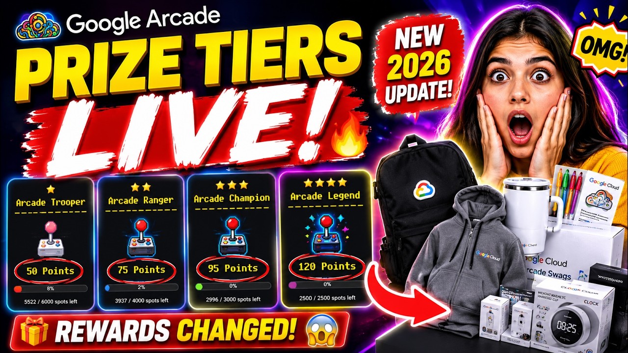 Призовые уровни Google Arcade наконец-то здесь! 🔥 Самое большое изменение в Arcade 2026 #qwiklabs...
