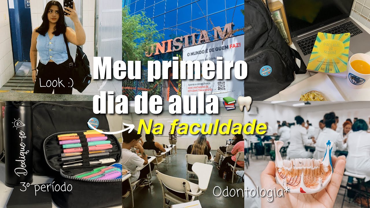 PRIMEIRO DIA DE AULA NA FACULDADE/odontologia, rotina, unisuam e +