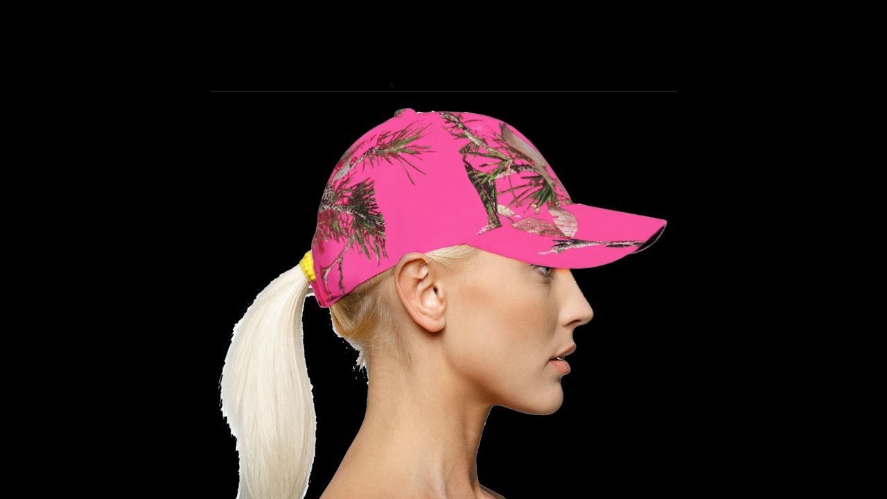 Mossy Oak Hot Pink Camo Cap Womens Hat with Wicking Sweatband FS on Amazon and www.CamoChique.com