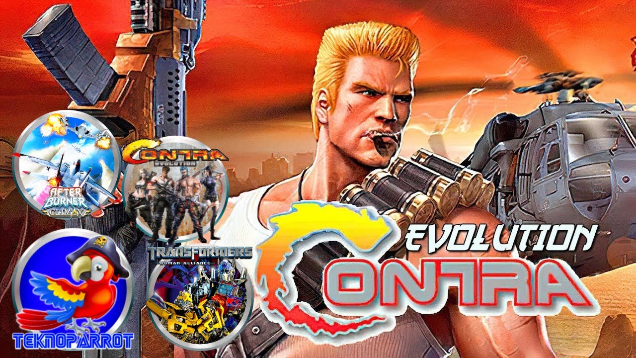 Tutorial teknoparrot en español parte 5, afterburner, contra evolution, tranformers human allience