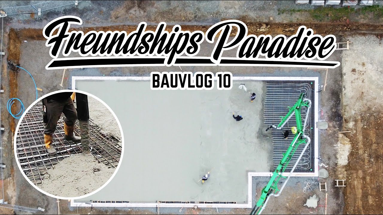 🚧 Beton für die Bodenplatte giessen und Flügelglätten! Ein Riesen Schritt im Projekt 😱 Bauvlog 10
