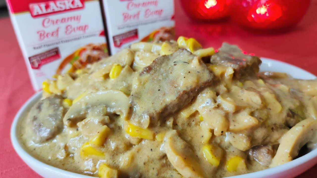 Perfect Combination talaga! CREAMY BEEF AND MUSHROOM with CORN, Ang sarap, ang creamy!
