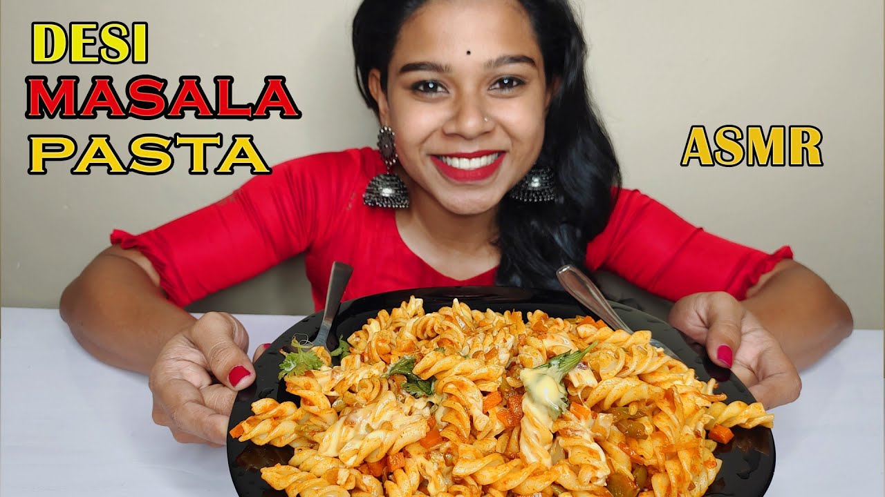 DESI MASALA PASTA ASMR || INDIAN STYLE MASALA PASTA EATING|| ASMR MALAYALAM|| DESI PASTA RECIPE