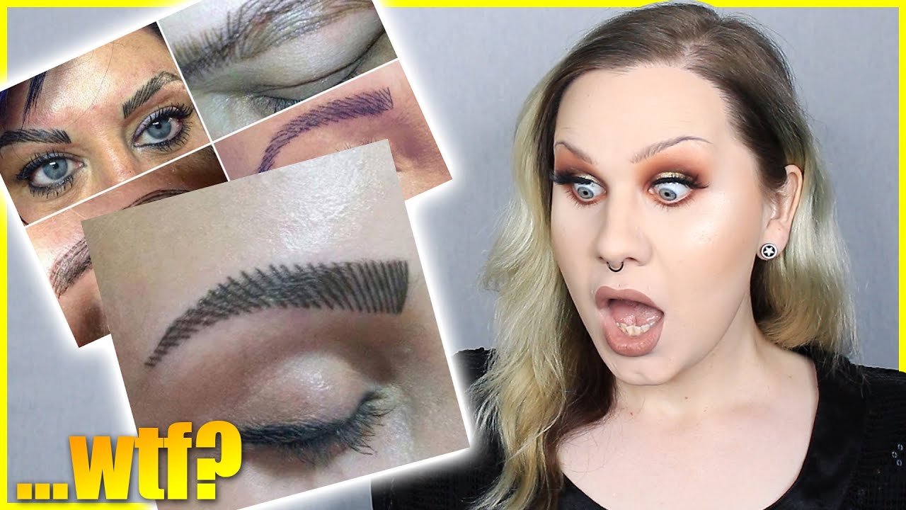 This Microblading is disgusting! Pro MUA reaction