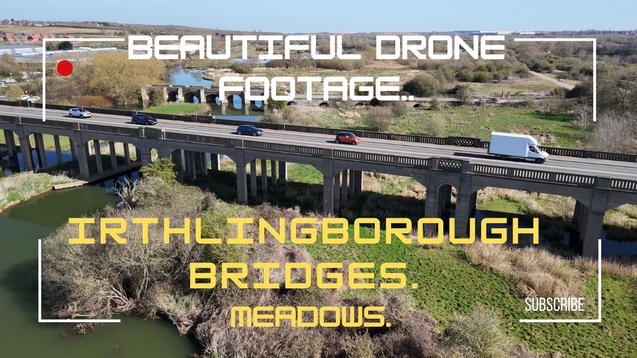 Irthlingborough Bridges & Meadows | Beautiful Drone Footage 4K | DJI Mini 4 Pro