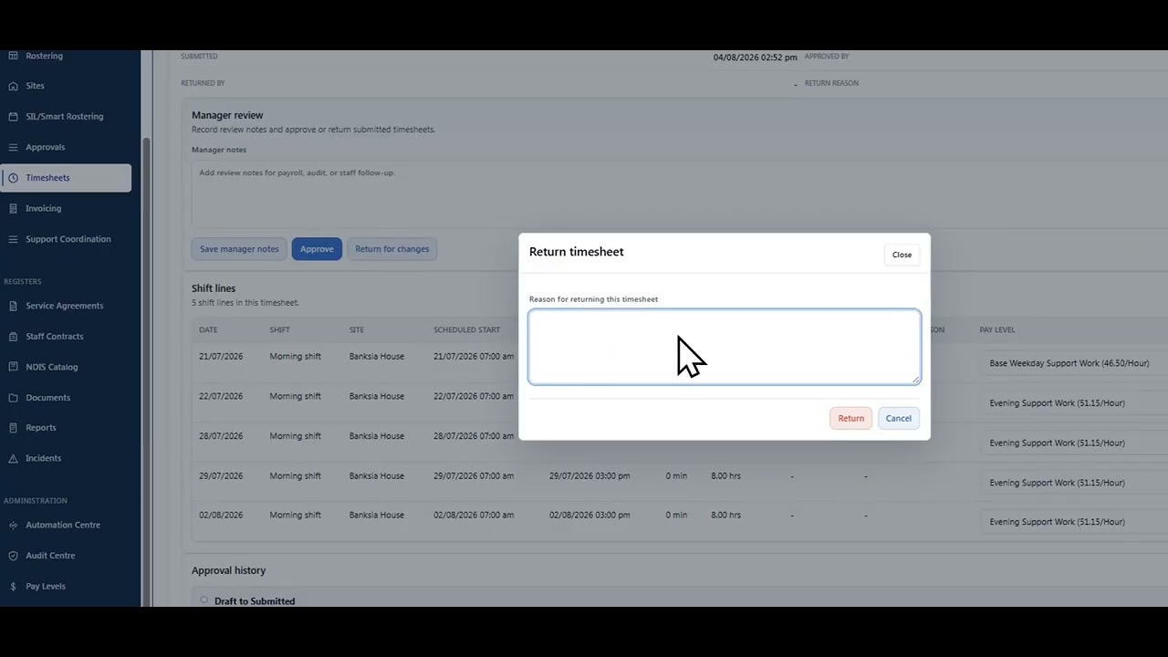 NDIS Timesheet Software | Automated Timesheets, Approvals & Payroll Export