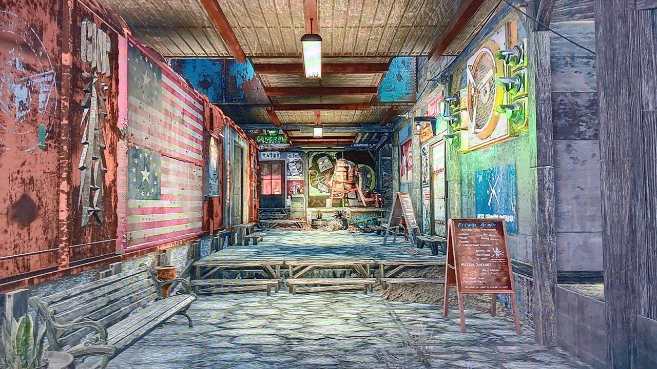 Fallout 4 Tenpines Bluff Settlement Build. Longer Tour