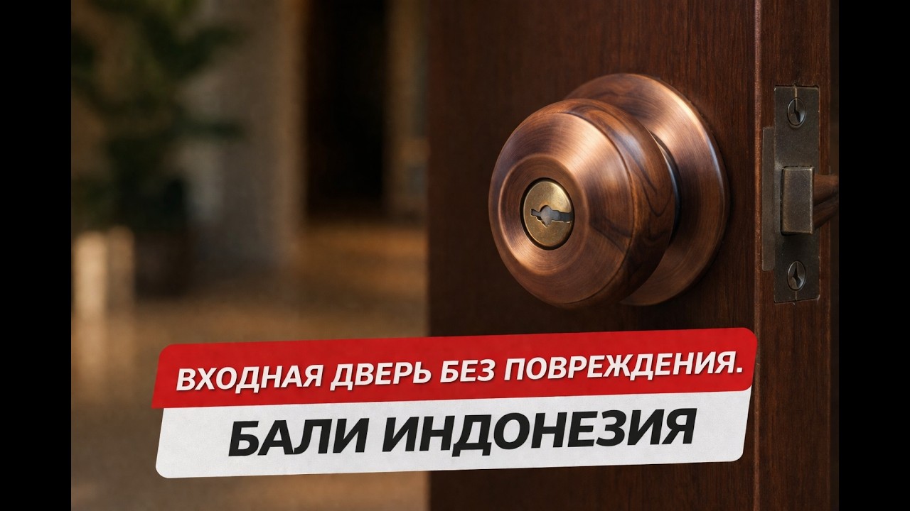 Вскрытие входной двери без повреждения. Бали Индонезия.