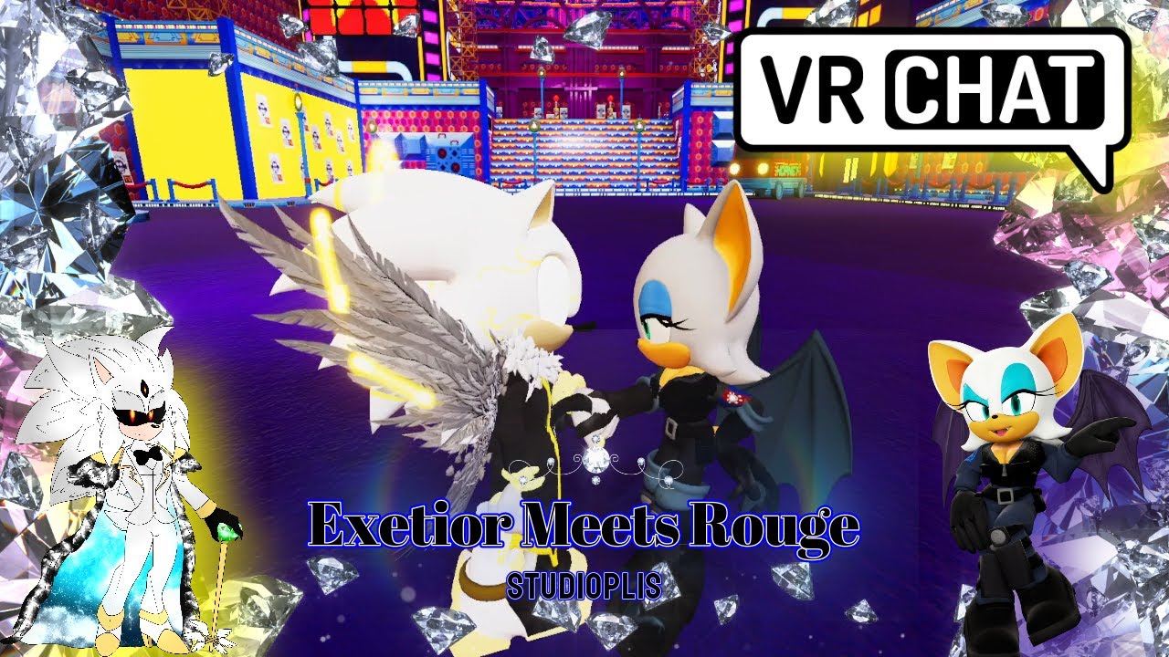Exetior runs into 84 Rouge The Bat at Studioplis #vrchat