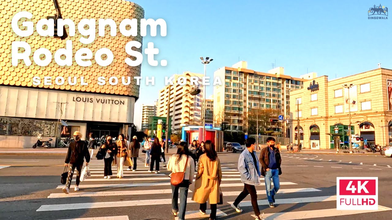 [4K] Seoul Gangnam Apgujeong Rodeo Street and Galleria Luxury Store Walking Tour, Hotspot 강남 압구정 로데오