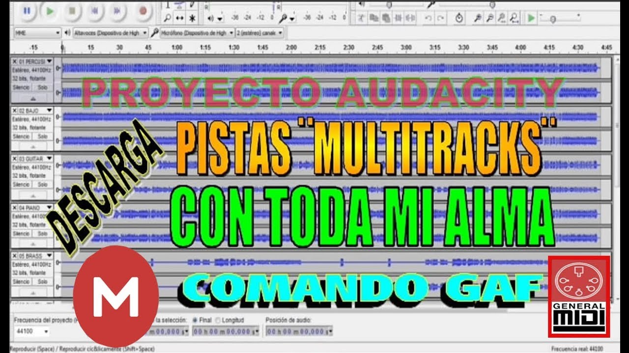 CON TODA MI ALMA(SECUENCIAS/MULTITRACKS) COMANDO GAF