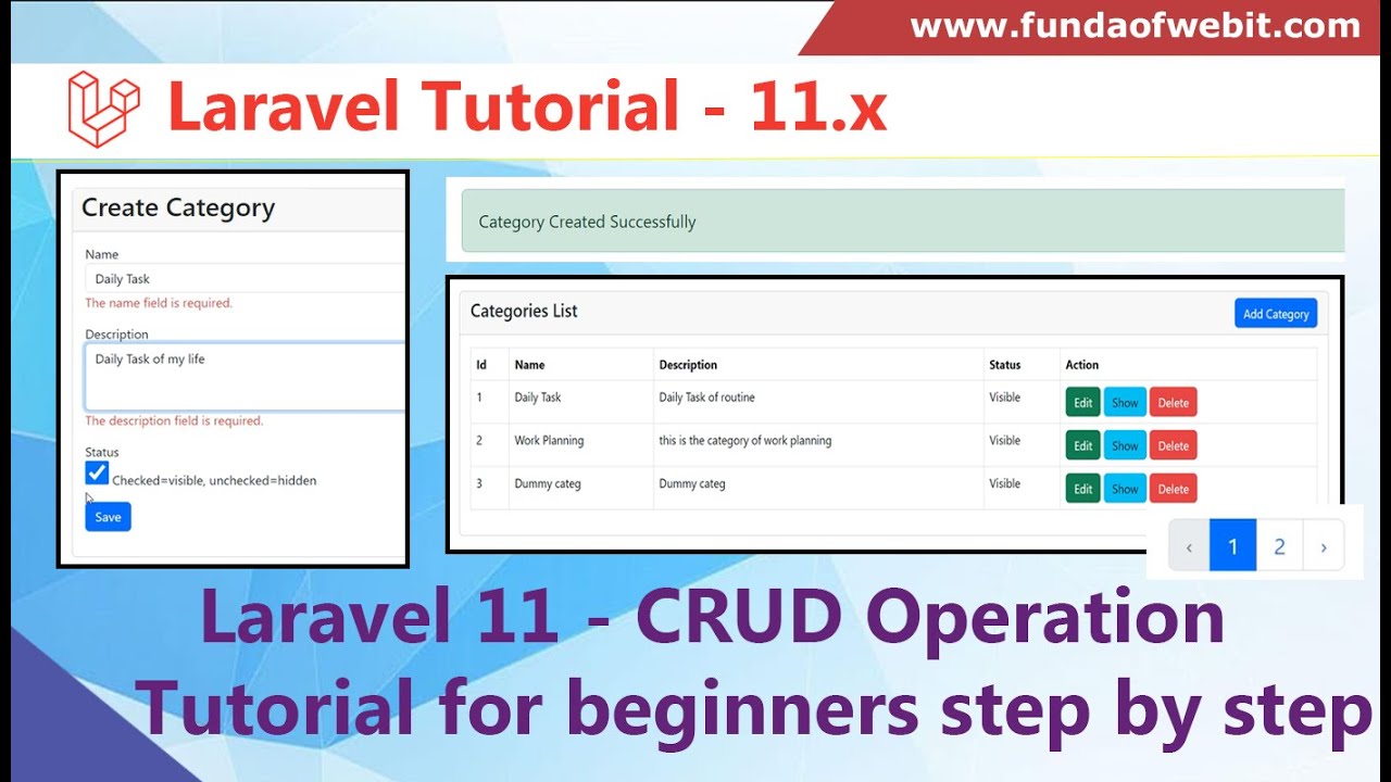 Laravel 11 - CRUD Operation Tutorial for beginners step by step | w/ Resource Controller in Laravel