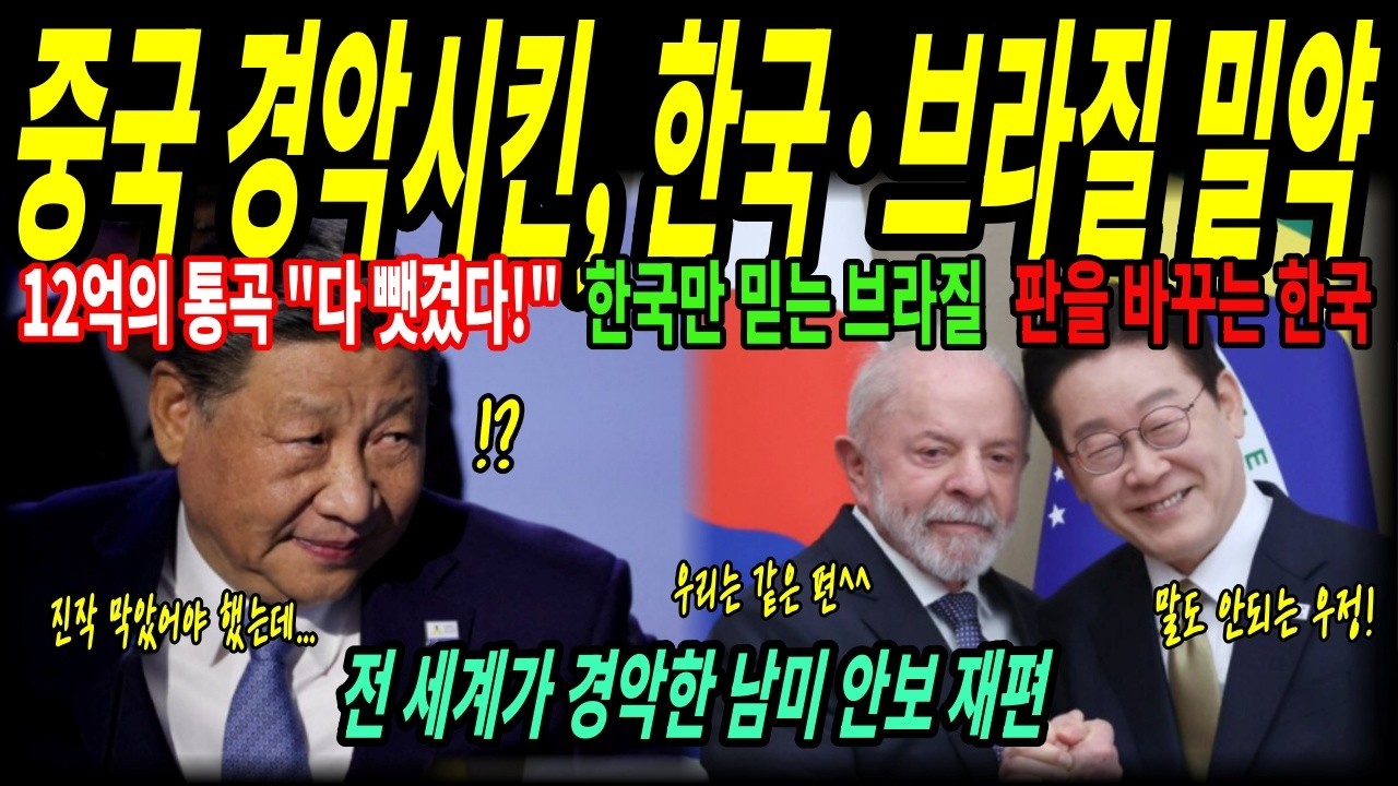 [해외감동사연] 브라질 대통령이 국민 만찬까지 뒤로 미루고 한국의 기업 총수들을 먼저 만난 진짜 이유.  #희토류 #k방산 #룰라 #자부심