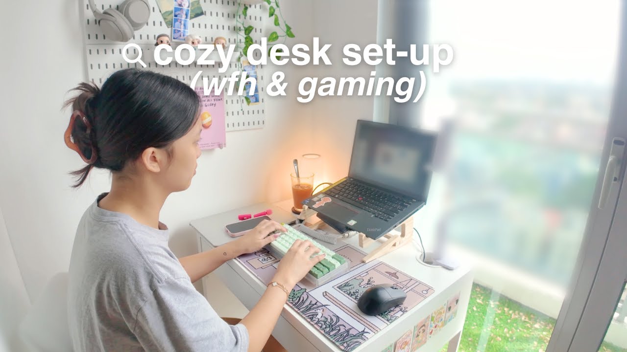 cozy work-from-home setup 🖥️ what's in my work bag, wfh tips, living alone in the philippines ⟡₊ ⊹