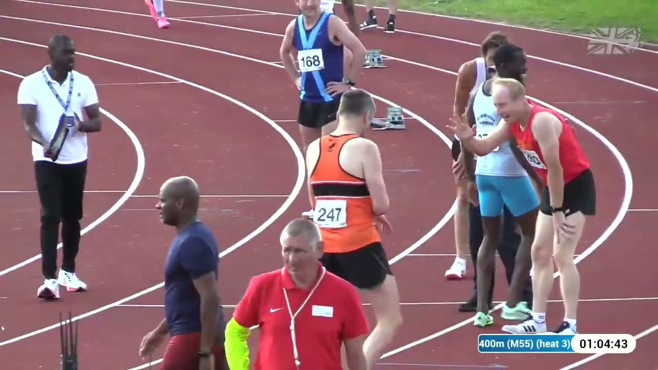 400m M55 British Masters Athletics Champs, Derby 2Sep2023