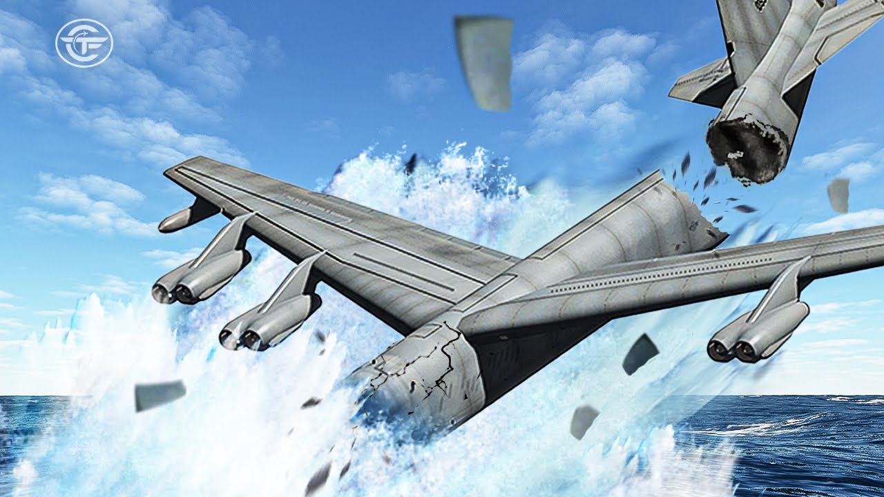 Air Force B-52 Crashes Just After TakeOff | Falling Apart Over Guam and Kyrgyzstan