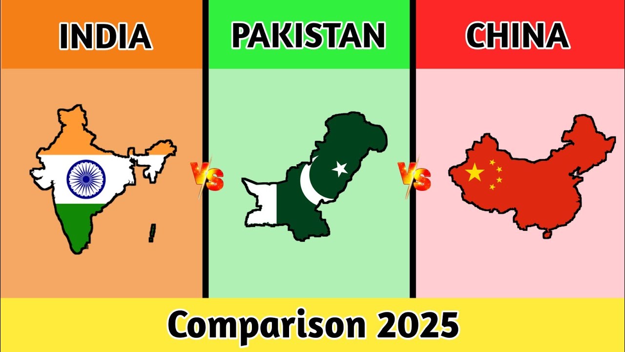 India vs Pakistan vs China | Comparison 2025 | Data Search 2.0