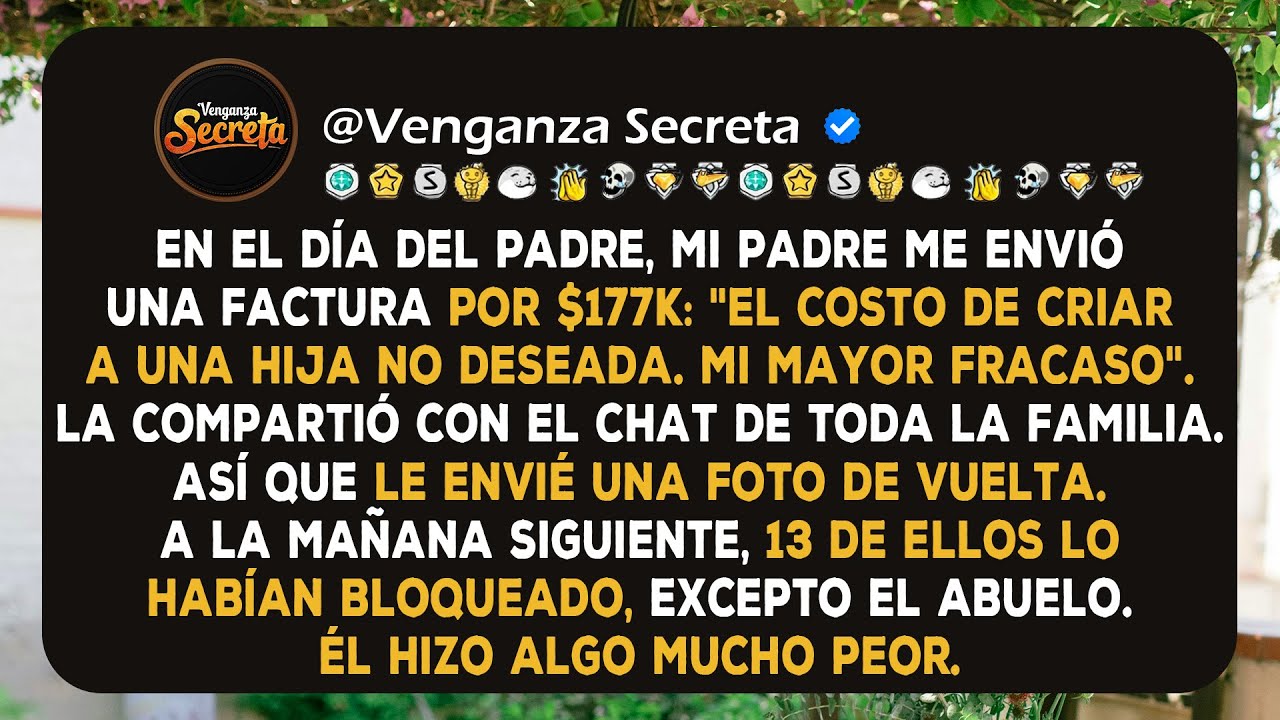 Mi padre me envió una factura de $177K etiquetada como 