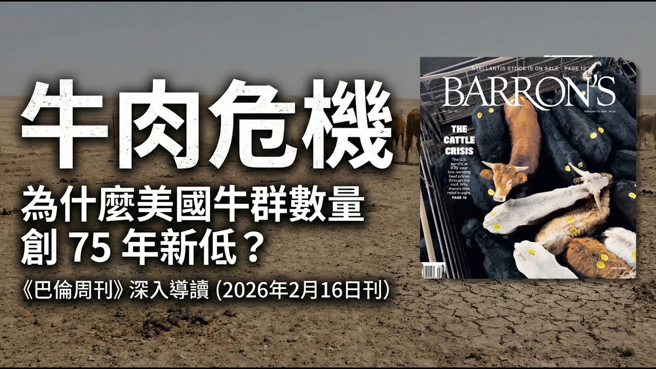 【巴倫週刊】為什麼美國牛群數量創 75 年新低？AI 帶來的軟體股拋售潮與巨頭的資本支出賭局；中國科技股與拉丁美洲的復甦（2026年2月16日刊）