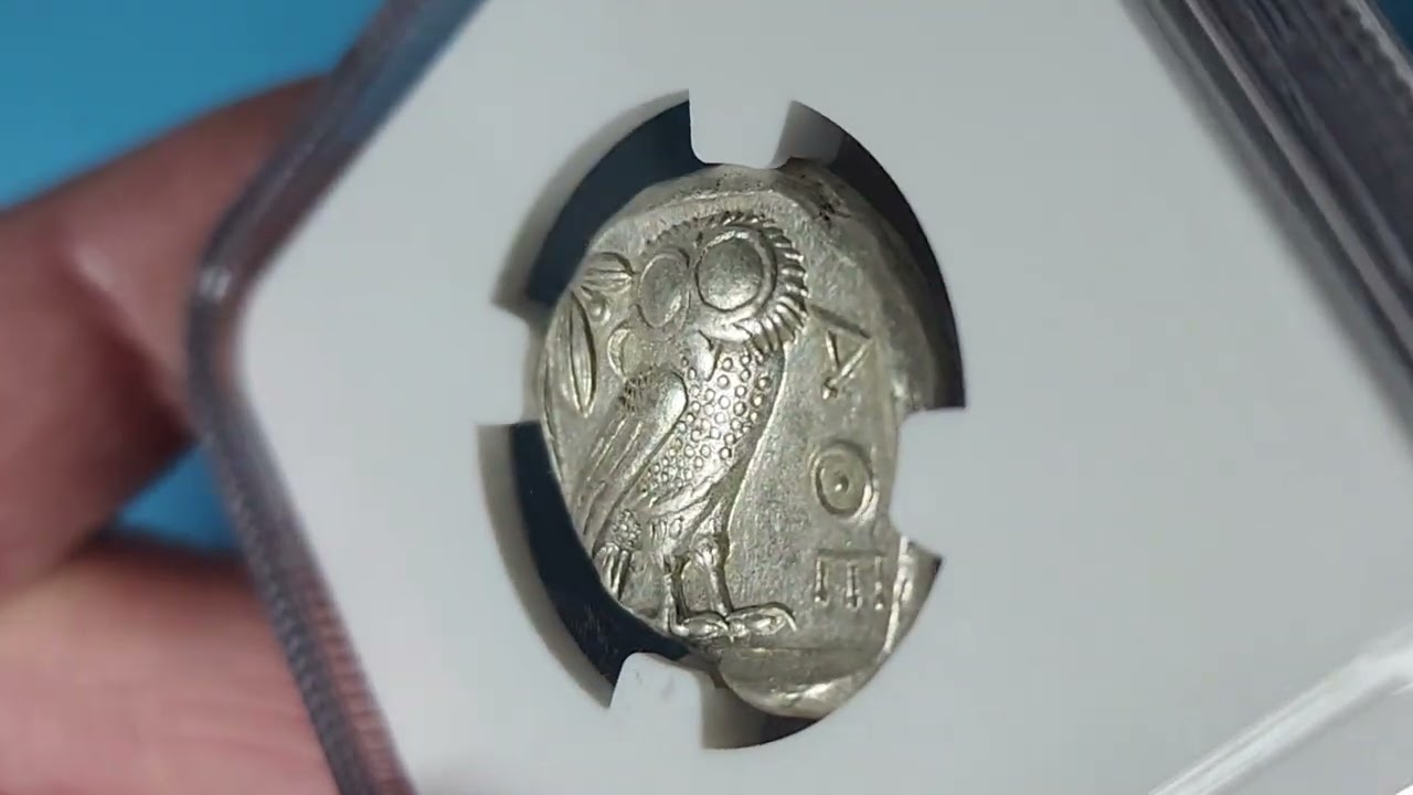Silver Tetradrachm coins of ancient Athens 440 - 404 BC