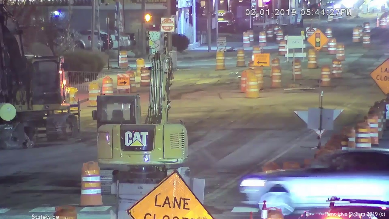 Reno Live! January 2019 Friday night after hours webcam. Midtown live stream Virginia Street Live