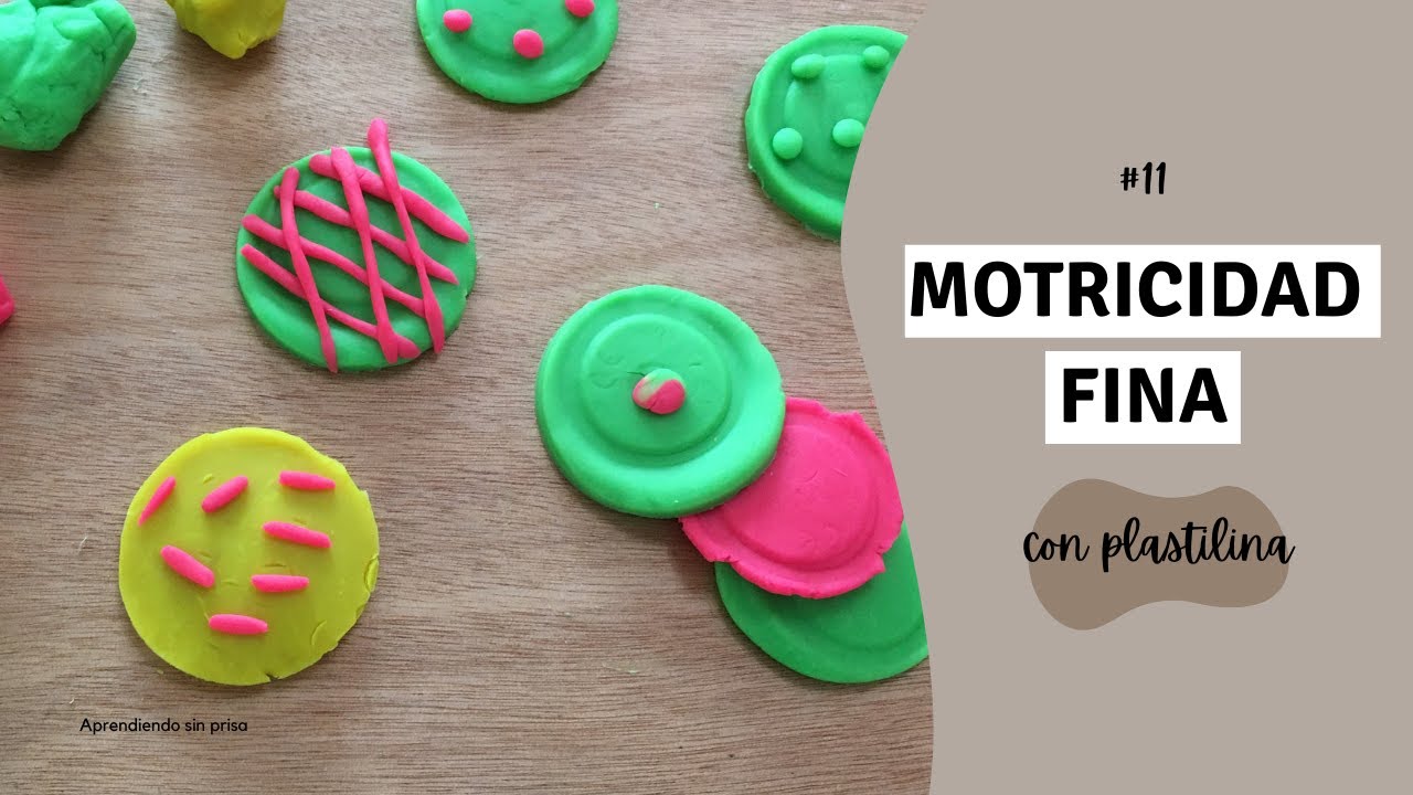 Desarrollo de motricidad fina con plastilina #11.Galletas.