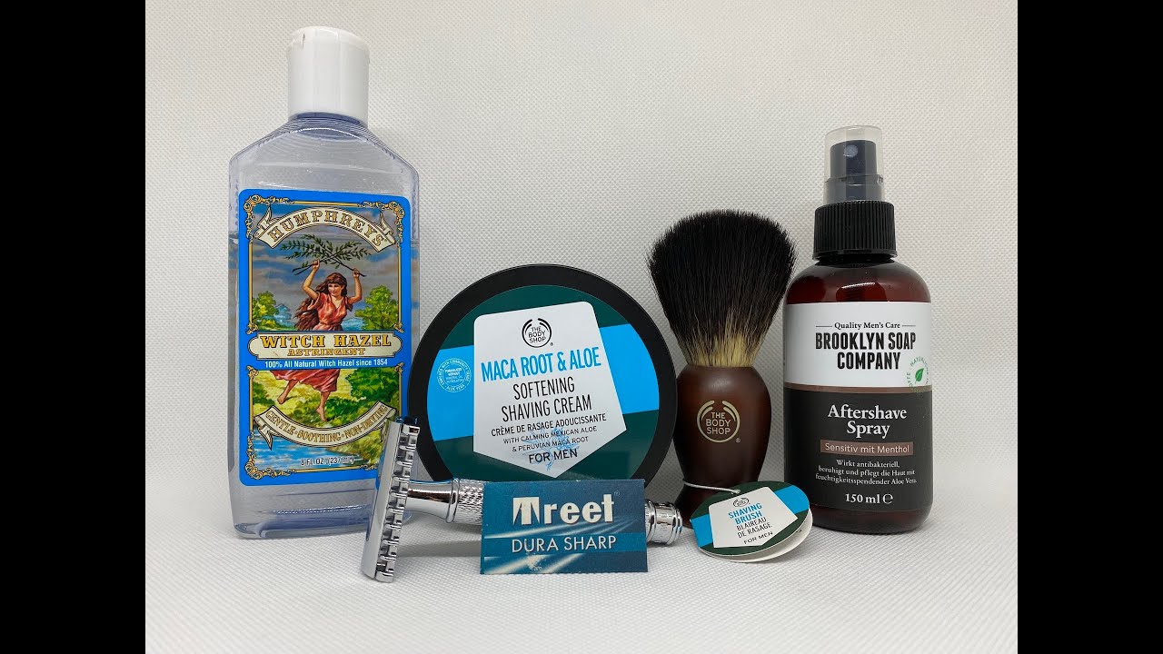 Mühle R41, Treet Dura Sharp, Maca Root & Aloe Soap / Brush, Witch Hazel and BSC Aftershave Spray