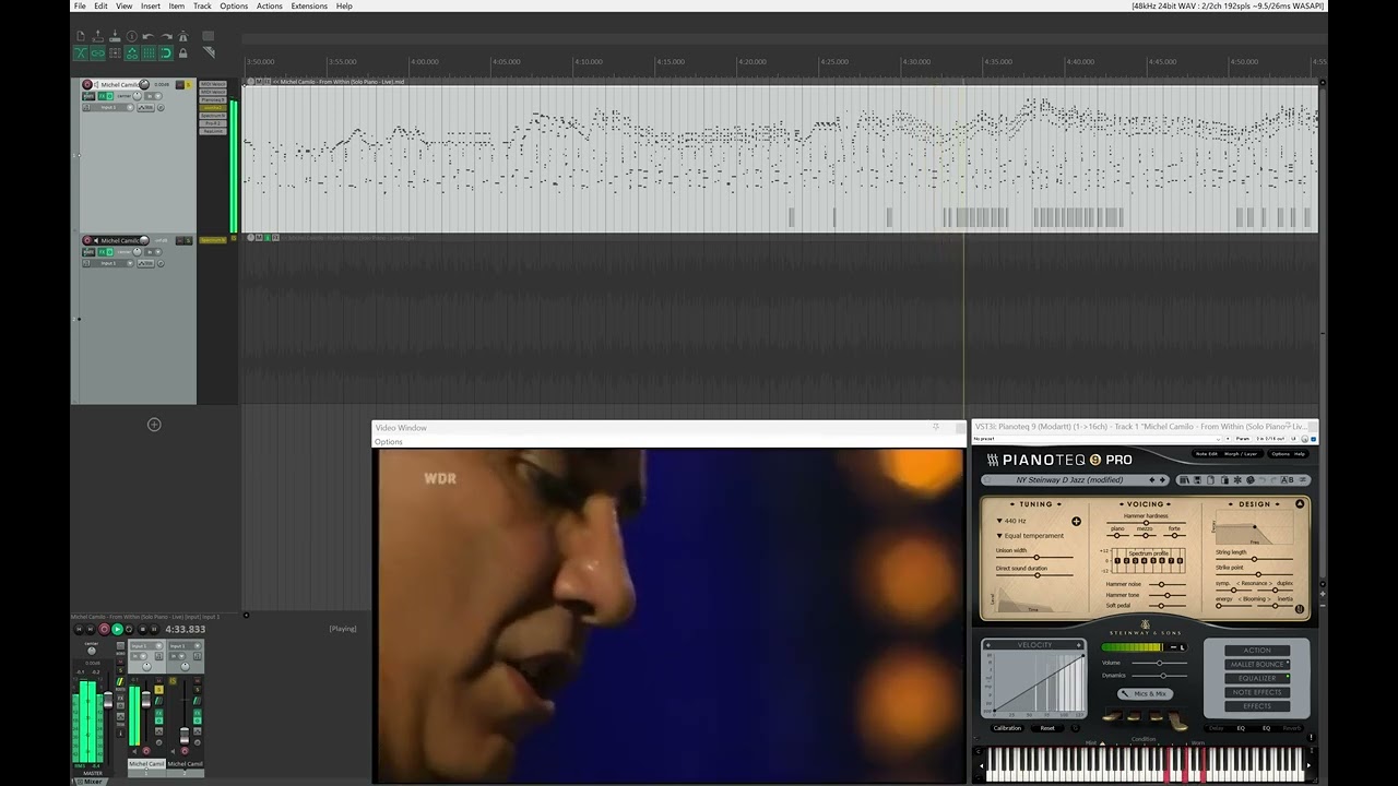 MIDI transcription of 