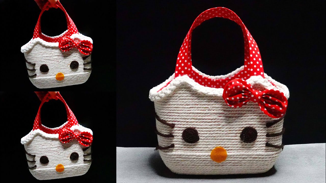 Tas Karakter Hello Kitty dari Jerigen Plastik Bekas ! | Best Out Of Waste | Jerry Can Craft Ideas