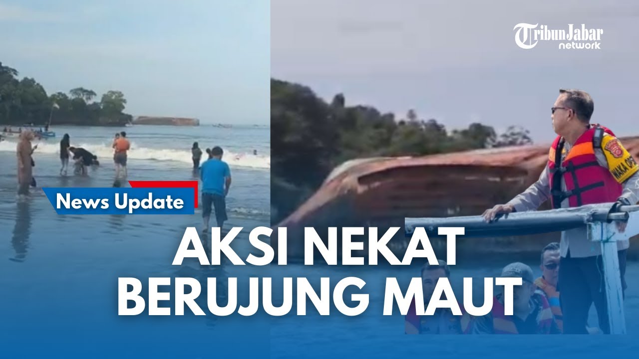 TRAGIS !!! Aksi Nekat Lompat DariBangkai Kapal Viking Wisatawan Tasikmalaya Berujung Maut