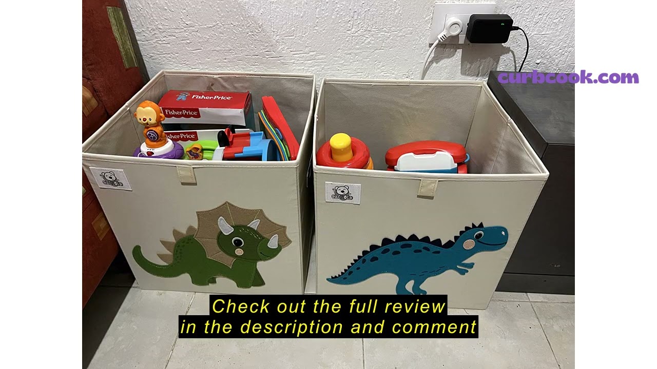 Review CLCROBD Foldable Animal Cube Storage Bins Fabric Toy Box/Chest/Organizer for Toddler/Kids Nur