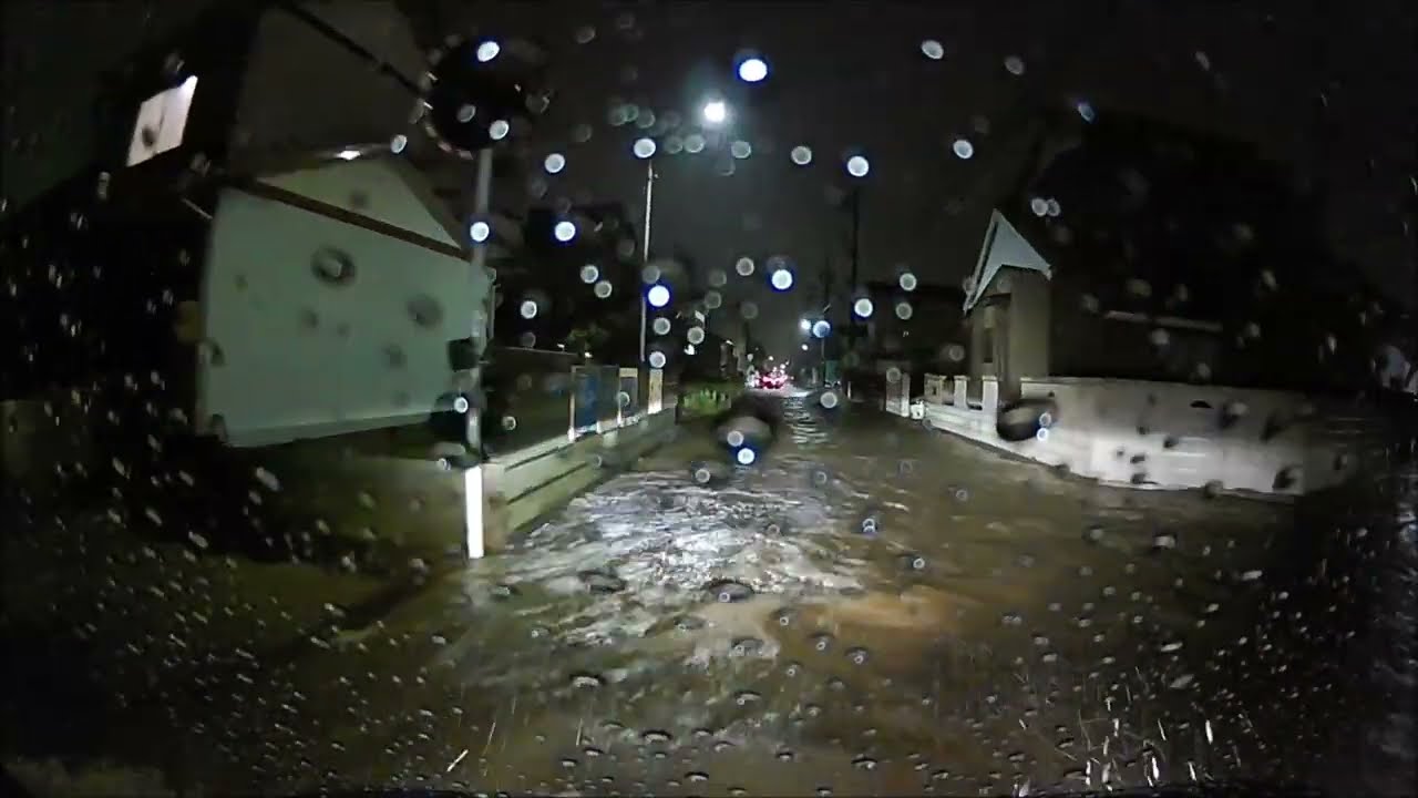 【台風2号】住宅街は冠水だらけ 愛知県豊川市