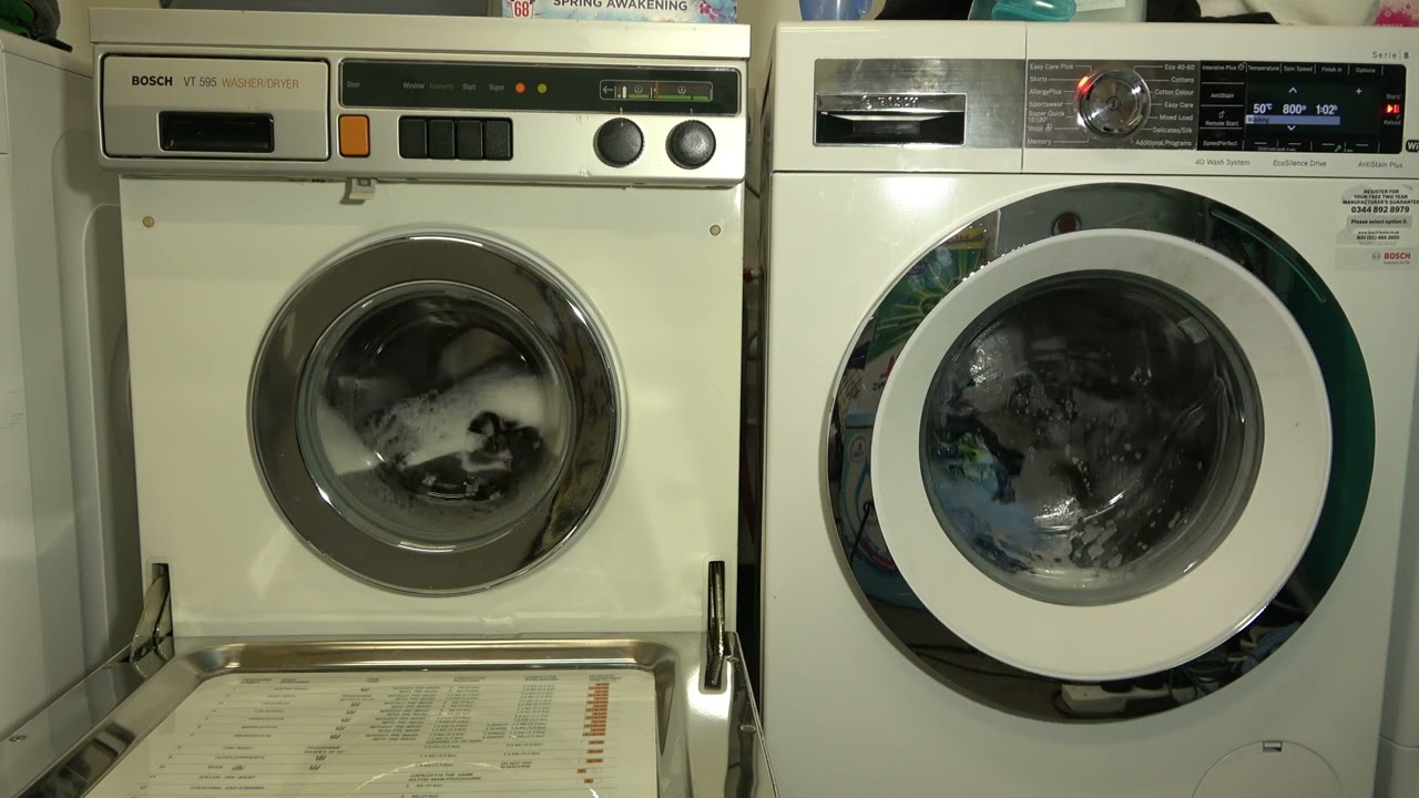 Wash Race : Vintage Bosch vs. Modern Bosch / Minimum iron 50'c IVS vs. Easy care 50'c IVS