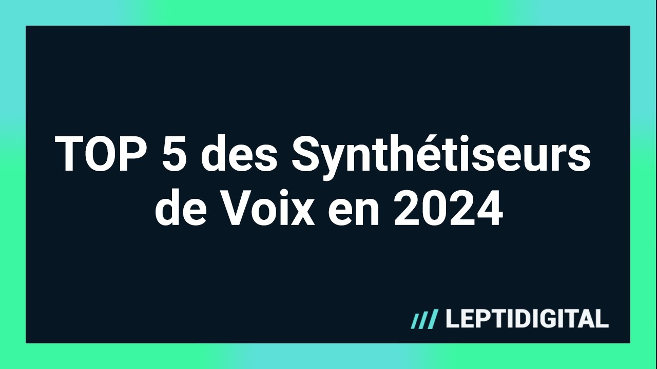 TOP 5 des Synth&eacute;tiseurs de Voix en 2024