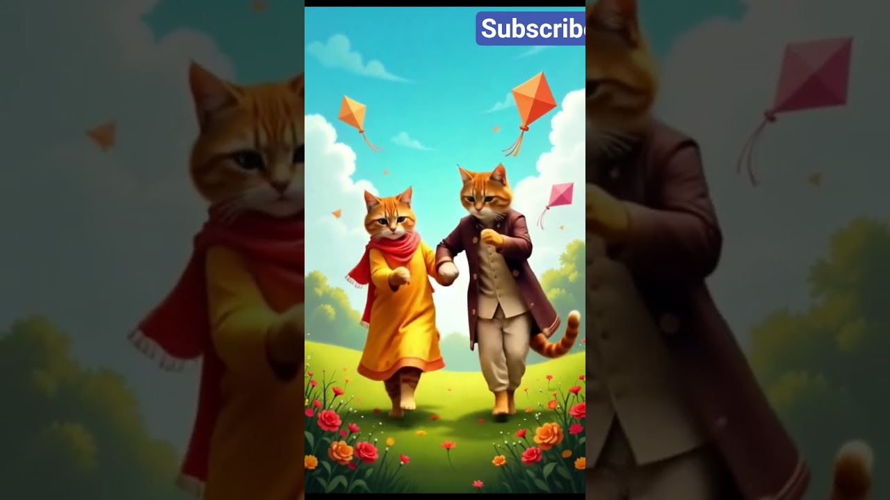 Cat basant k mosam mein enjoy karty huye 😍🥰🥰 #youtube #cat #viralshort
