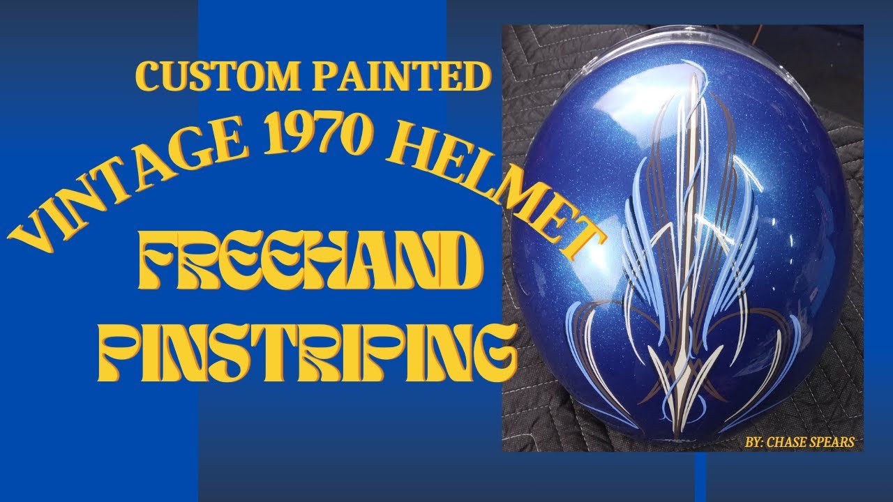PINSTRIPING a Vintage 1970 BELL Helmet !!!!!!!