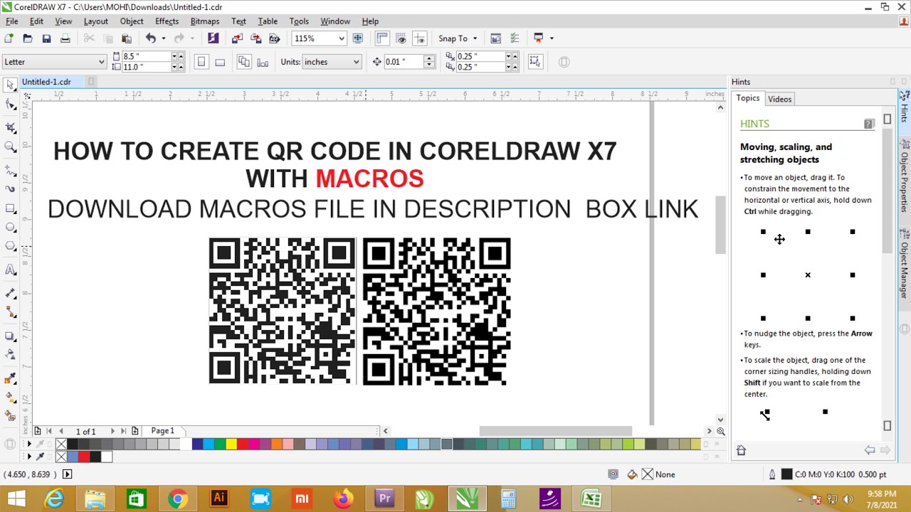HOW TO CREATE QR CODE IN CORELDRAW X7