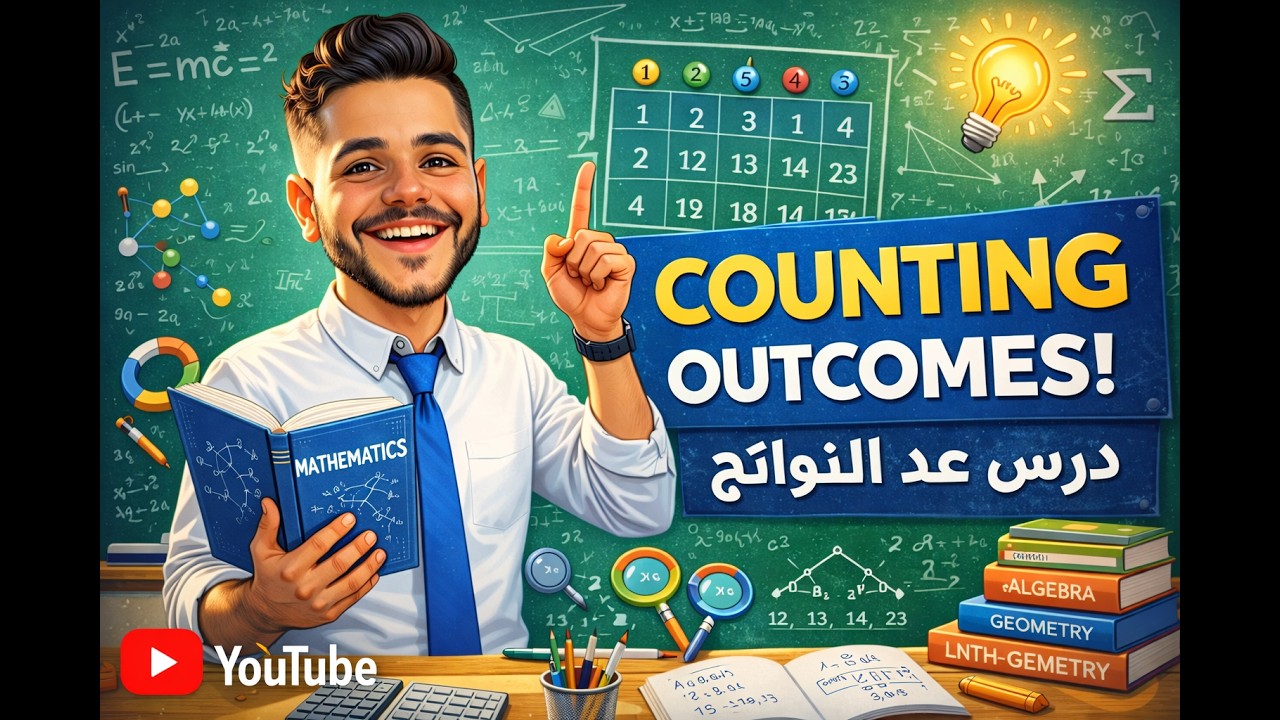 شرح درس عدّ النواتج | الصف الأول المتوسط | رياضيات | أمثلة محلولة بسهولة