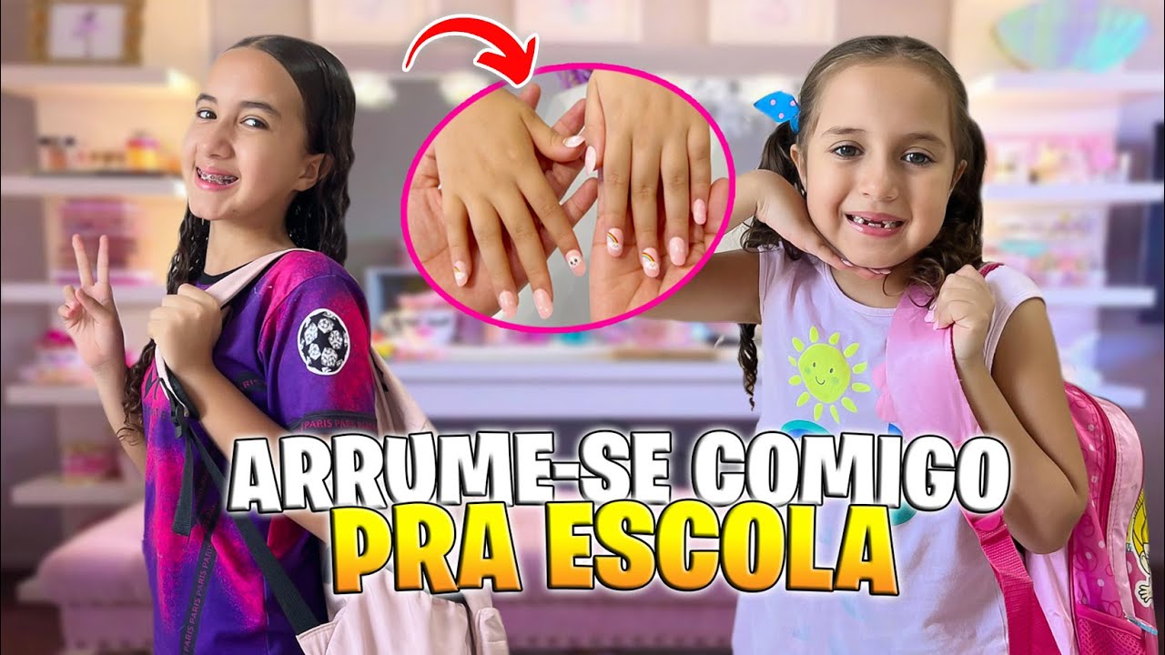 NOSSA ROTINA SE ARRUMANDO PRA IR PRA ESCOLA!