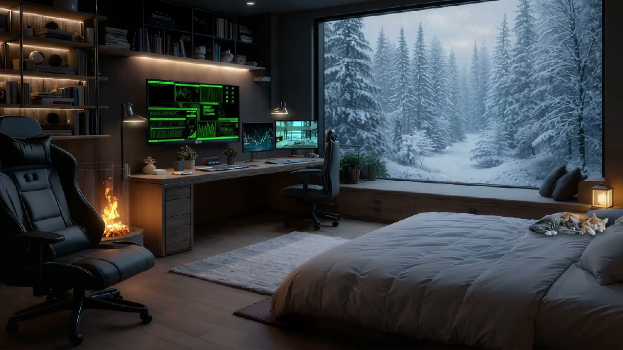 Unwind & Work Lofi | Luxury Office Ambience with Chill Music for Peak Productivity at Home